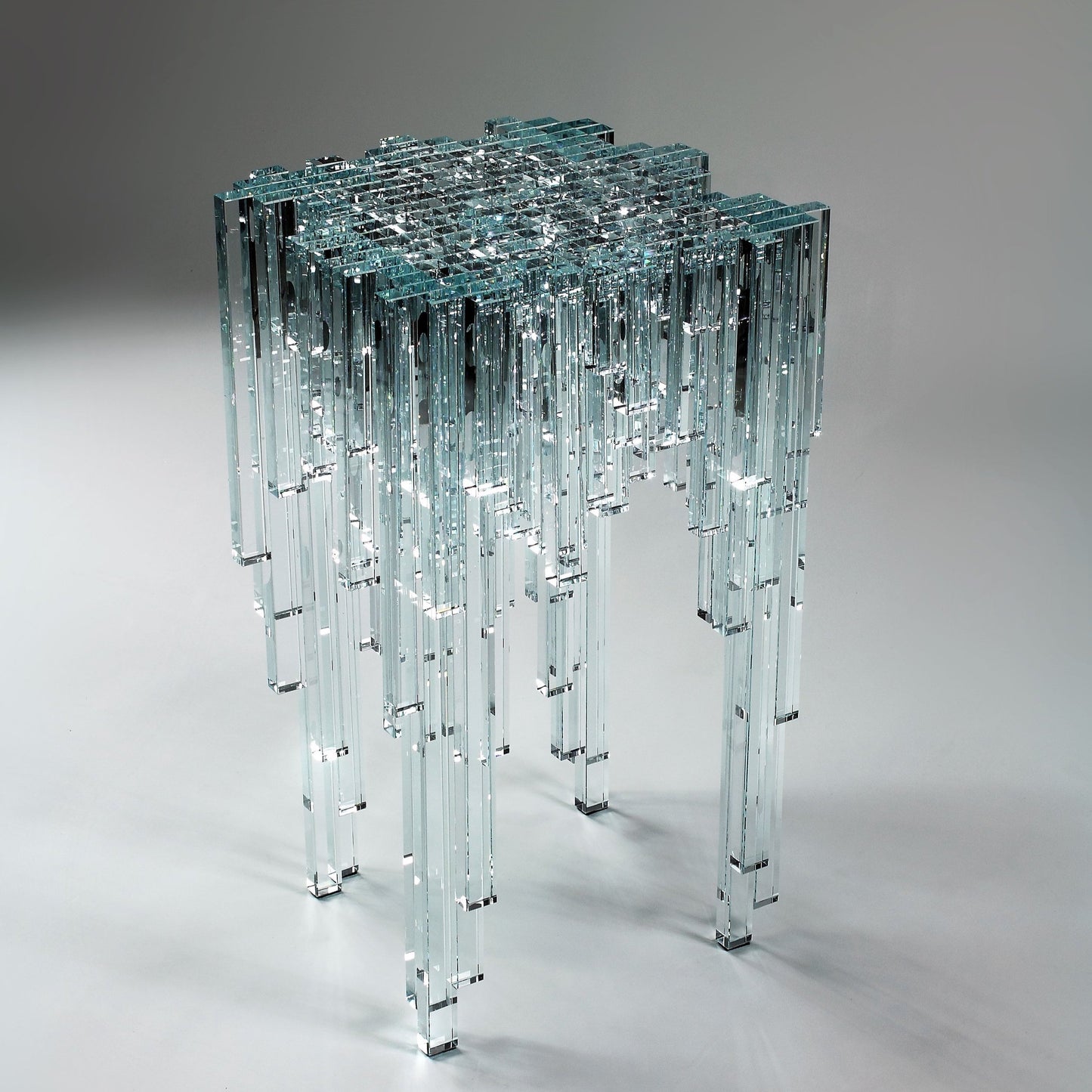 Crystal Glass Side Table by Barberini & Gunnell