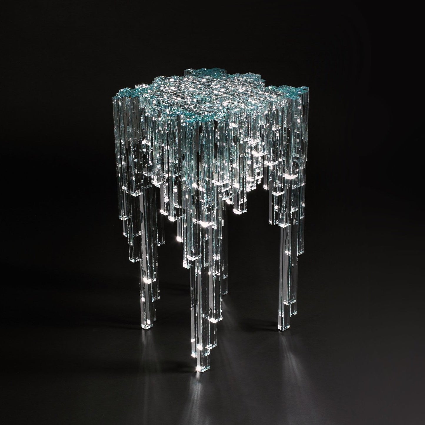 Crystal Glass Side Table by Barberini & Gunnell