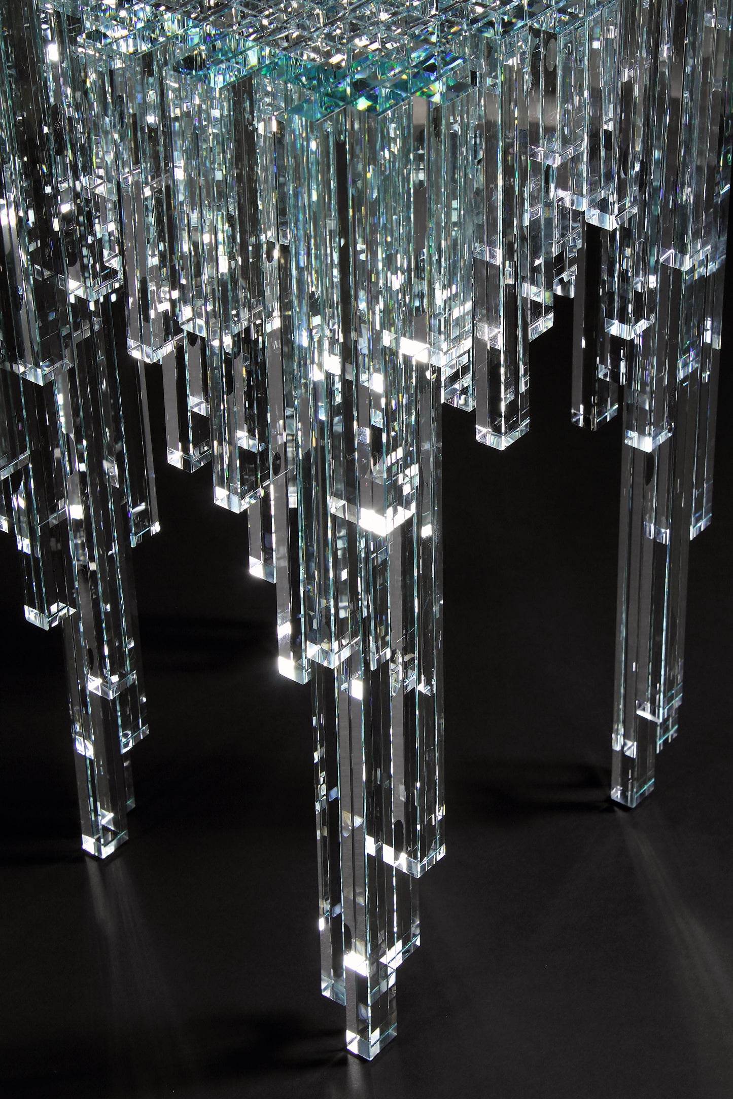 Crystal Glass Side Table by Barberini & Gunnell