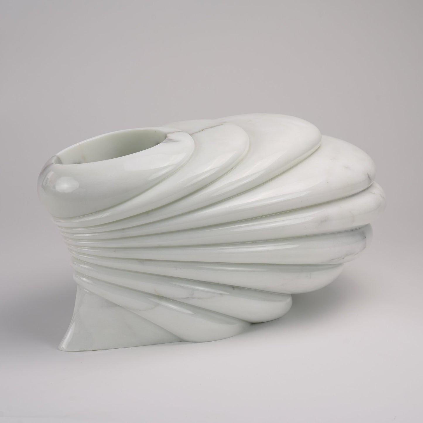 Sculptural Vase in Statuary Marble by Barberini & Gunnell