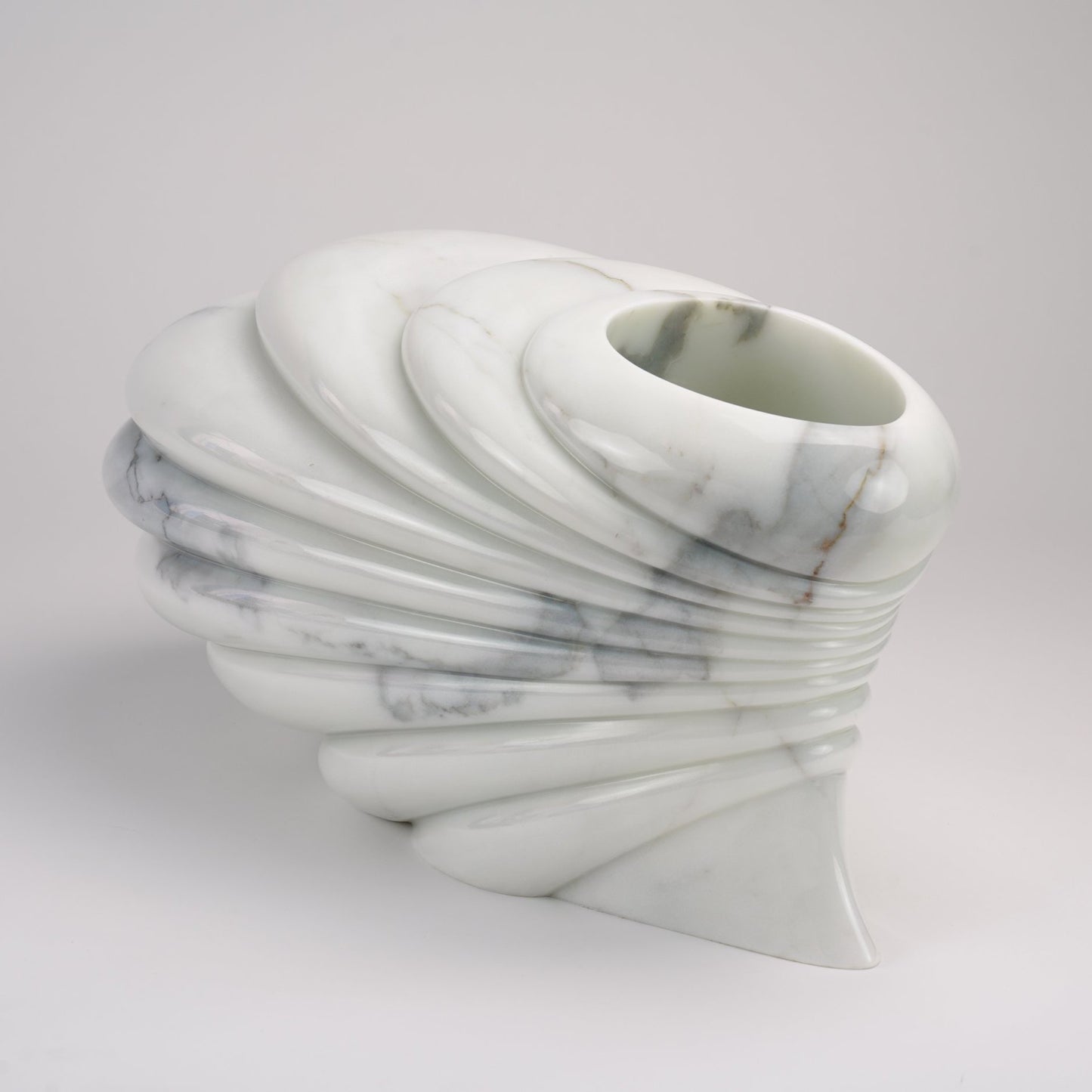 Sculptural Vase in Statuary Marble by Barberini & Gunnell