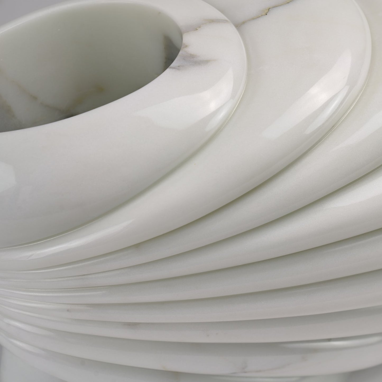 Sculptural Vase in Statuary Marble by Barberini & Gunnell