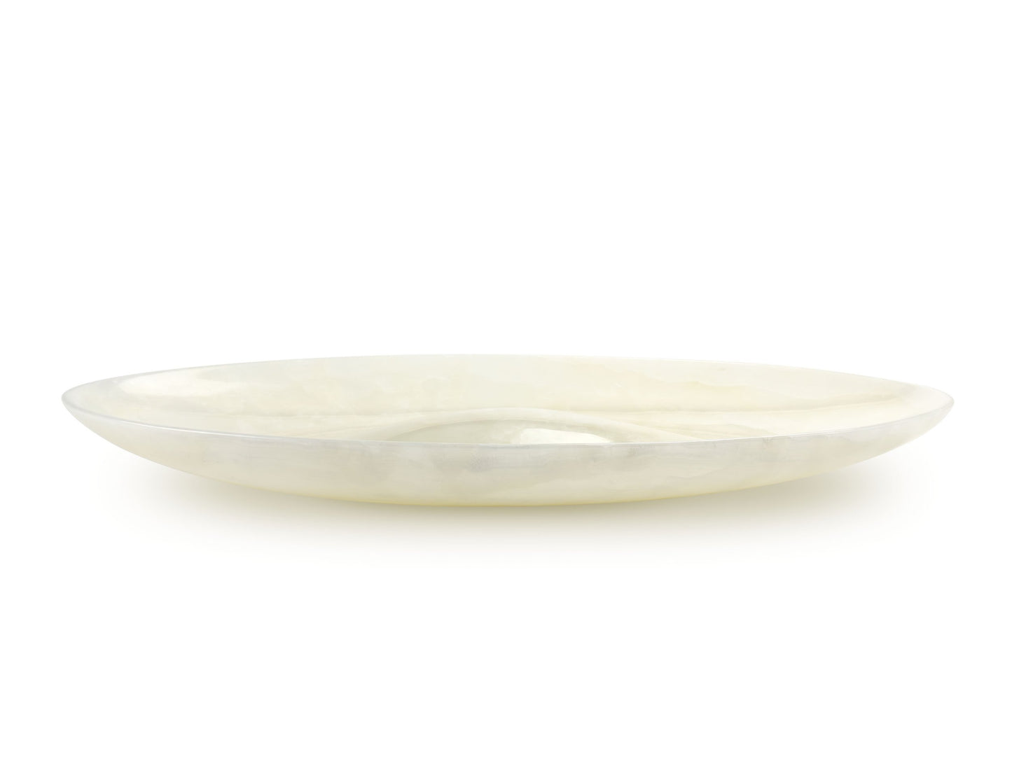 Oversized Centerpiece Bowl in Pure White Onyx by Barberini & Gunnell