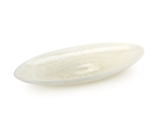 Oversized Centerpiece Bowl in Pure White Onyx by Barberini & Gunnell