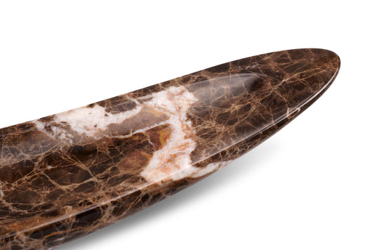 Large Ornament Centerpiece in Emperador Marble by Barberini & Gunnell