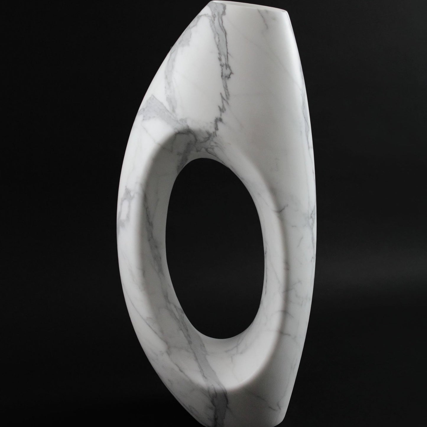 Sculptural Vase in Statuary Marble by Barberini & Gunnell