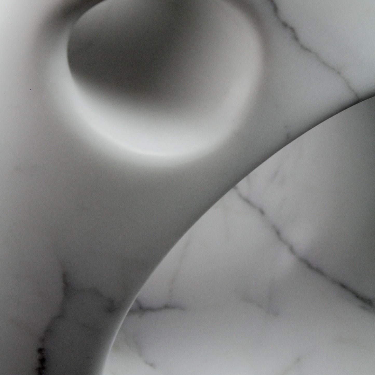 Sculptural Vase in Statuary Marble by Barberini & Gunnell