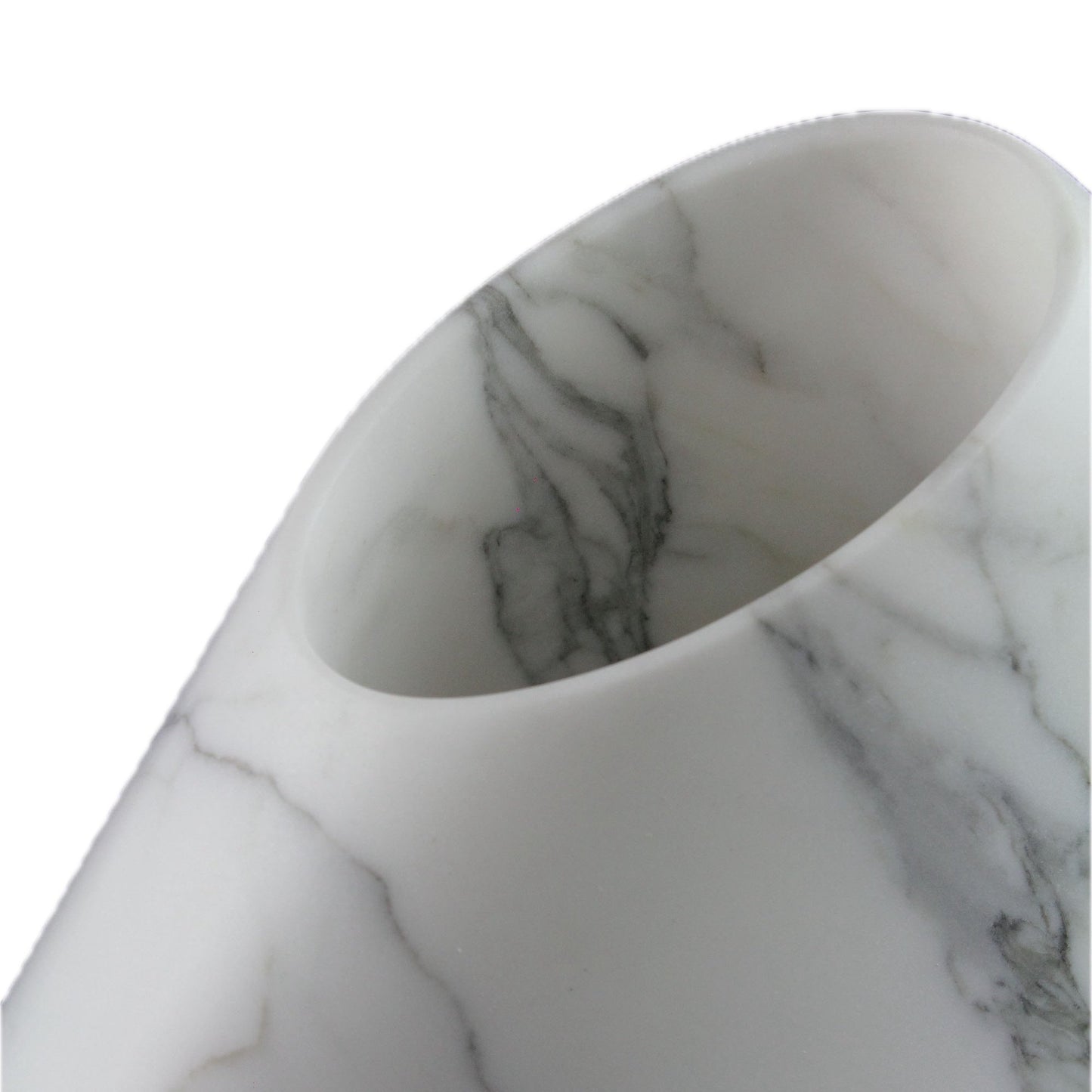Sculptural Vase in Statuary Marble by Barberini & Gunnell