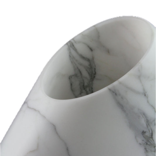 Sculptural Vase in Statuary Marble by Barberini & Gunnell