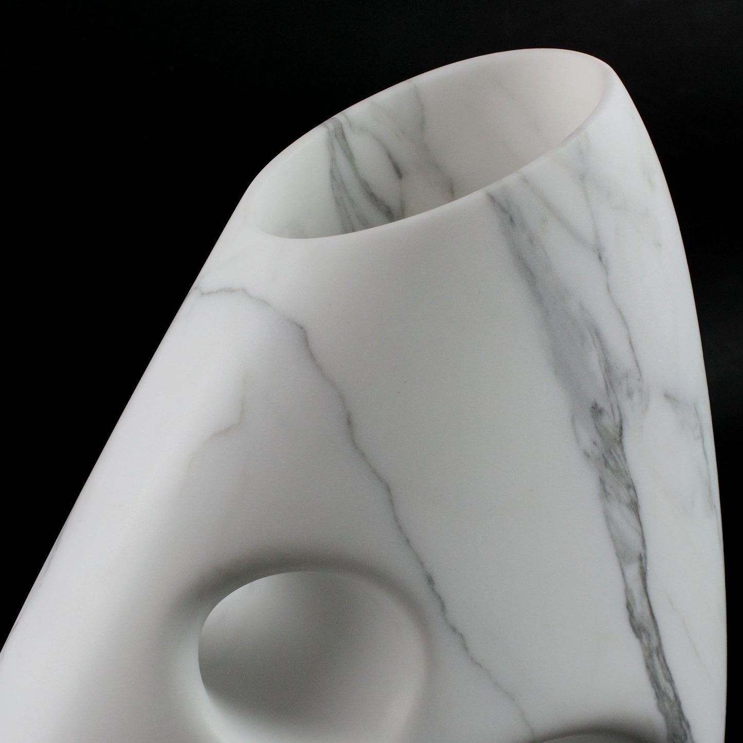 Sculptural Vase in Statuary Marble by Barberini & Gunnell
