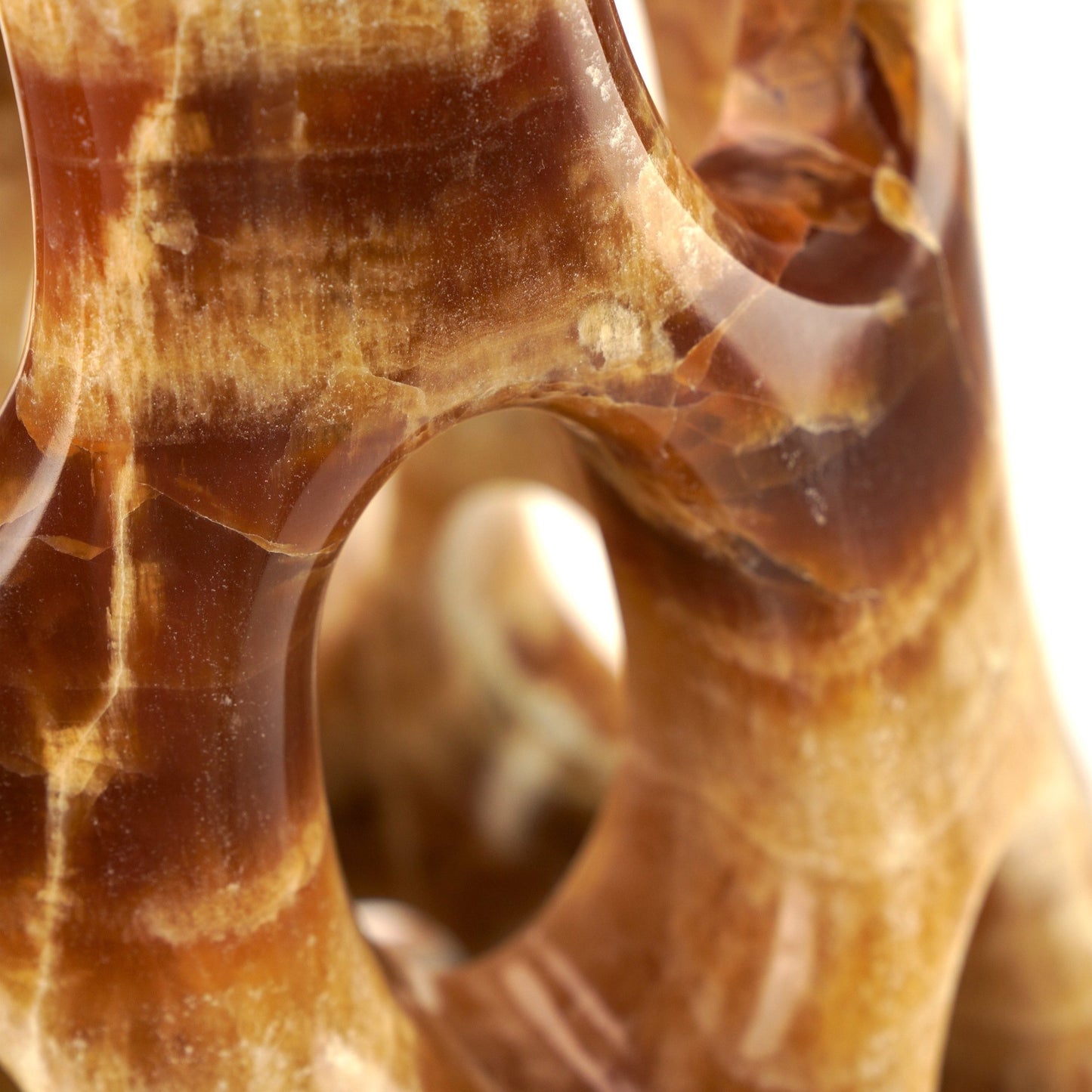 Sculptural Vase in Amber Onyx by Barberini & Gunnell