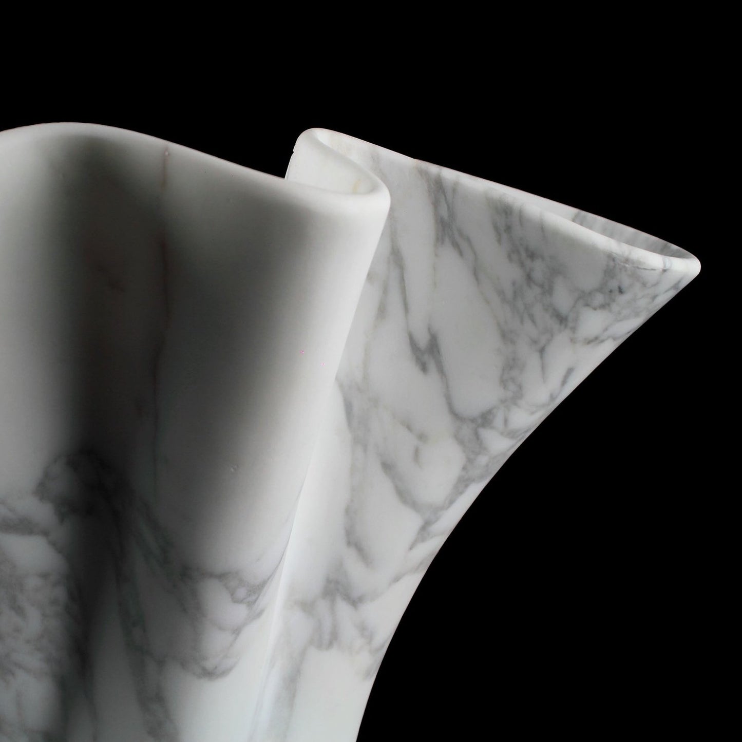 Sculptural Vase in Statuary Marble by Barberini & Gunnell