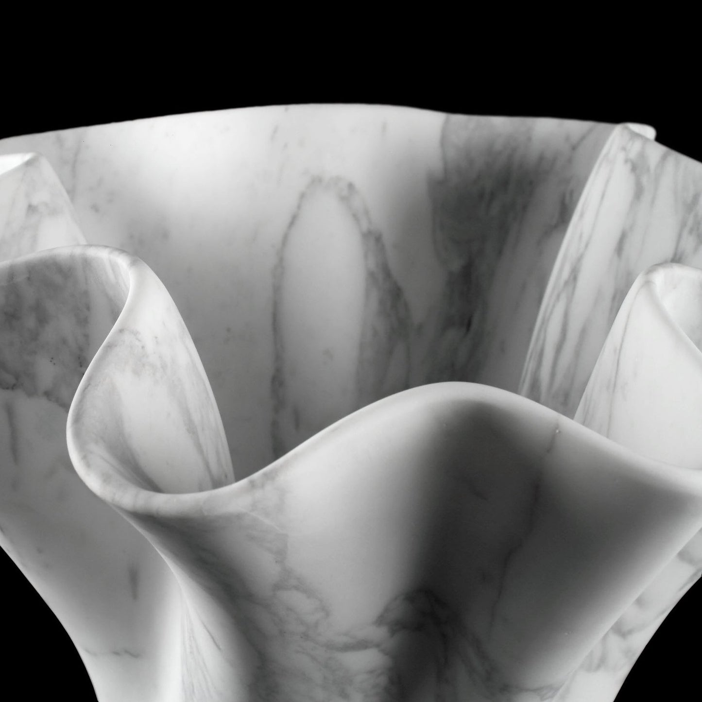 Sculptural Vase in Statuary Marble by Barberini & Gunnell