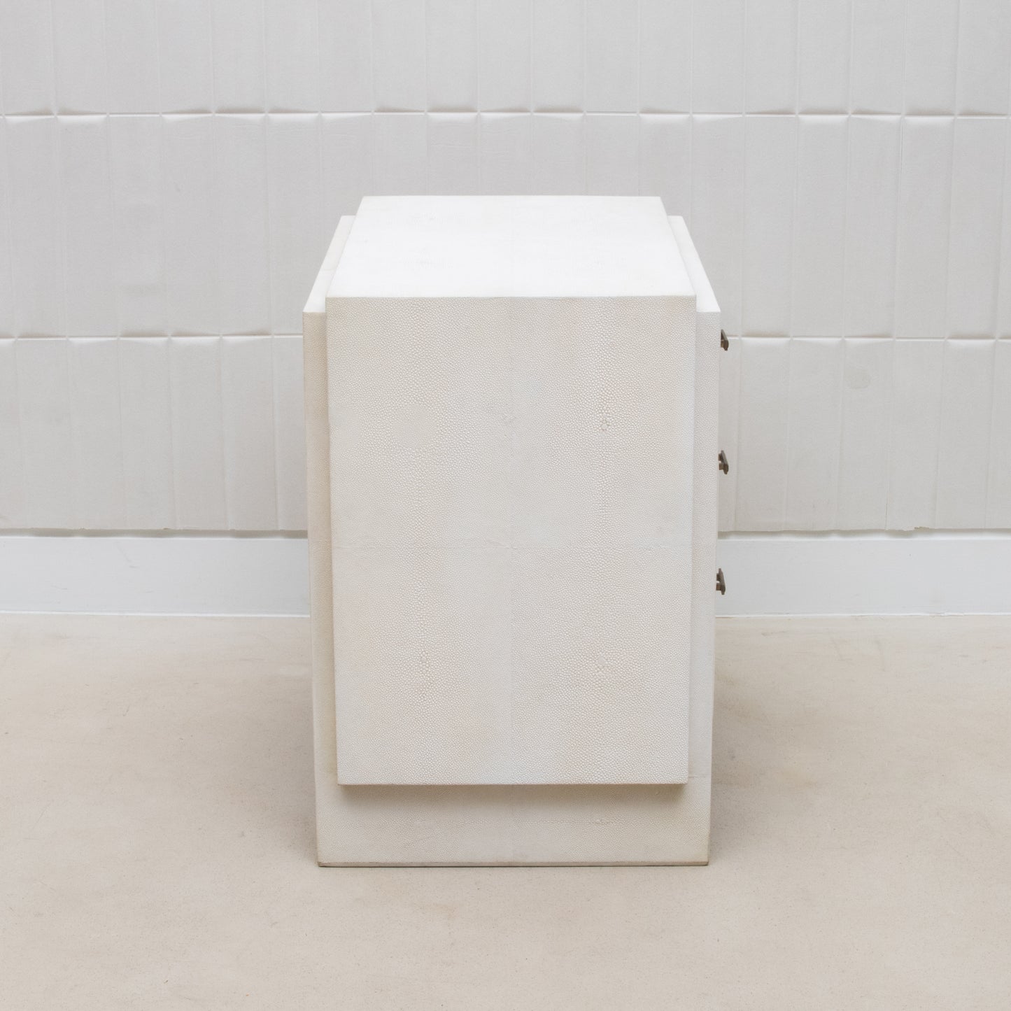 Bed Side Tables in Antique Shagreen by R&Y Augousti