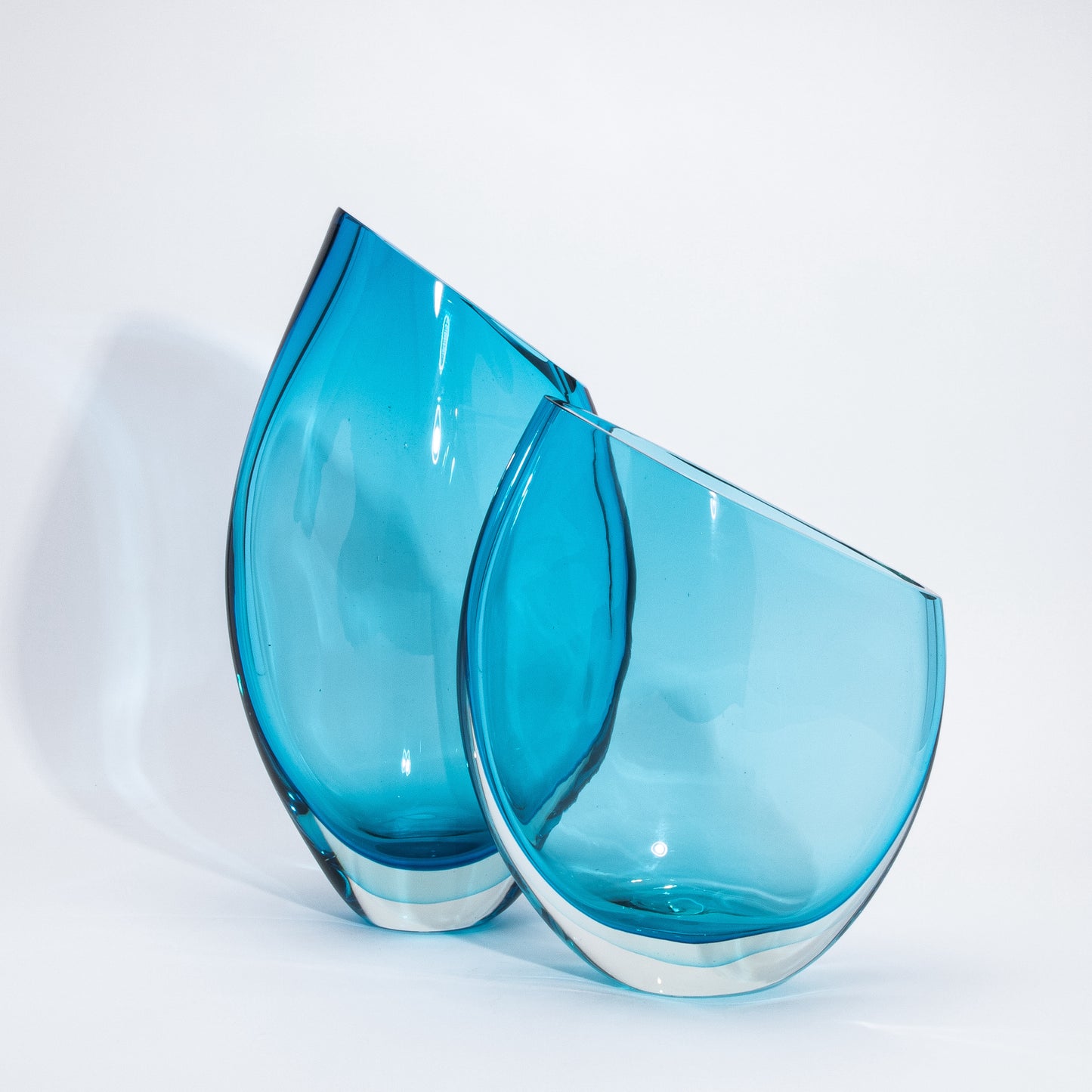 Murano Teardrop Vase in Lagoon Blue