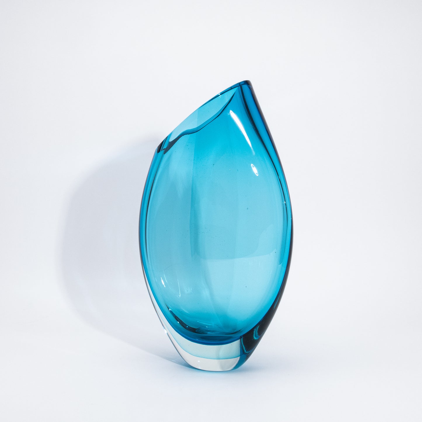 Murano Teardrop Vase in Lagoon Blue