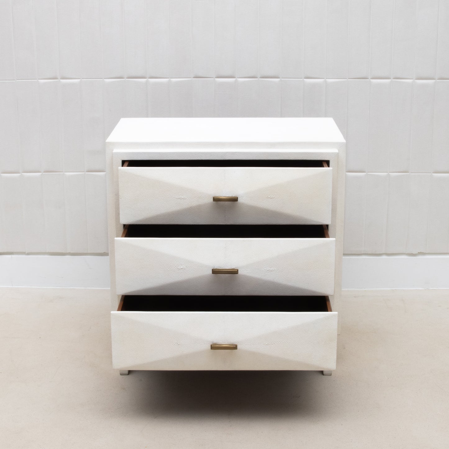 Bed Side Tables in Antique Shagreen by R&Y Augousti