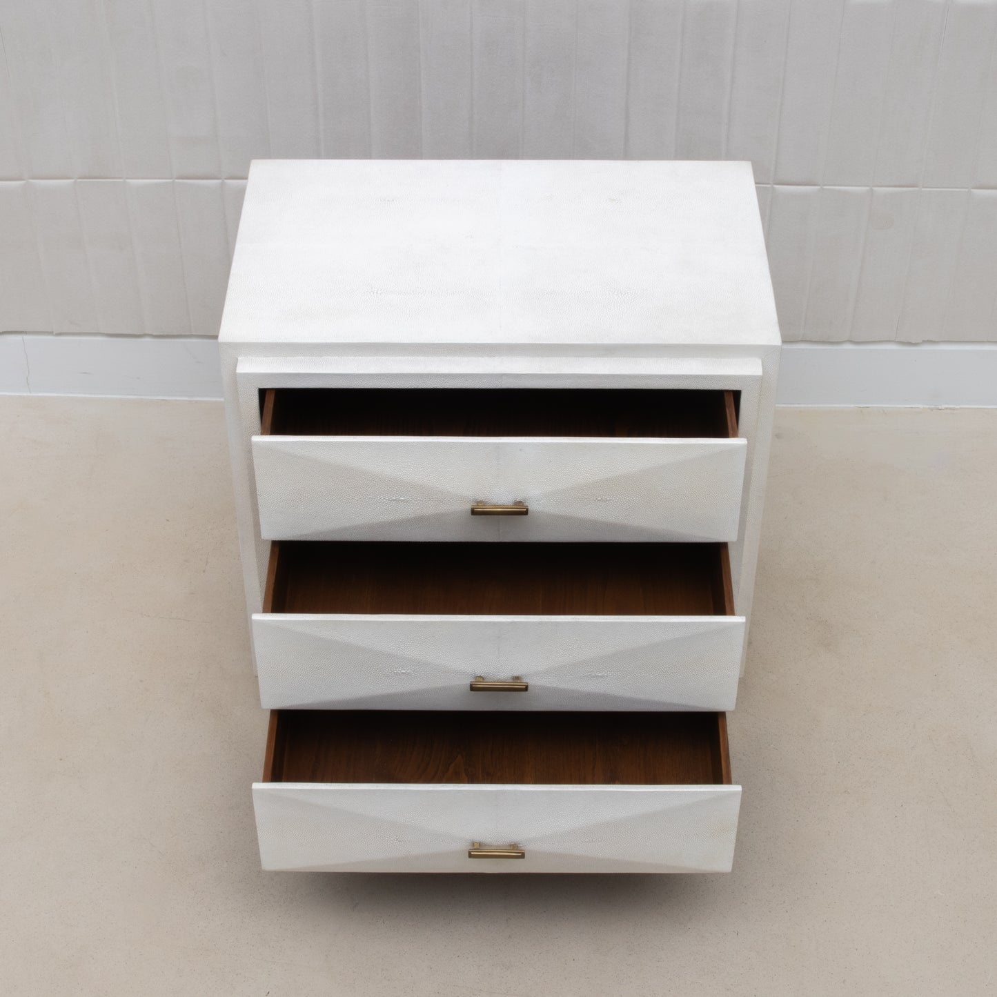 Bed Side Tables in Antique Shagreen by R&Y Augousti