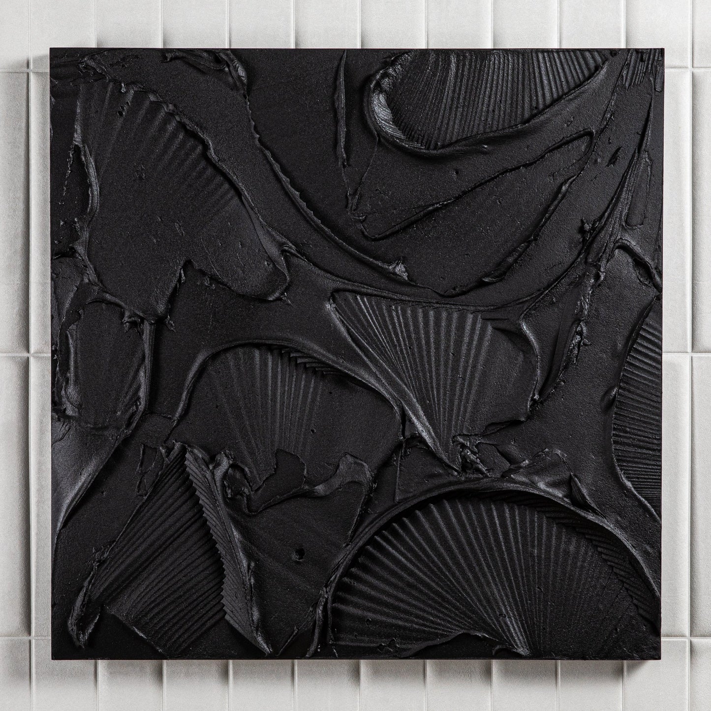 Modern Textural Monochromatic Painting by Michael Allen