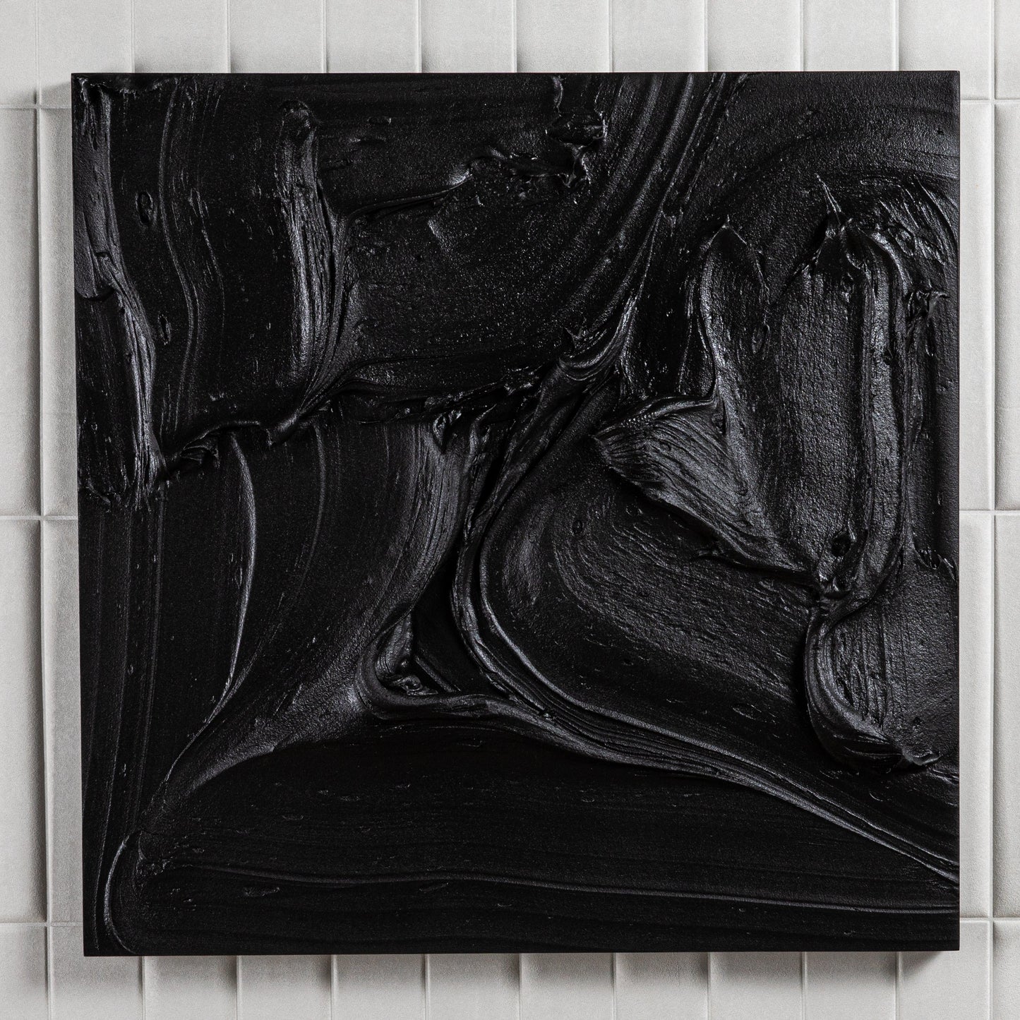 Modern Textural Monochromatic Painting by Michael Allen