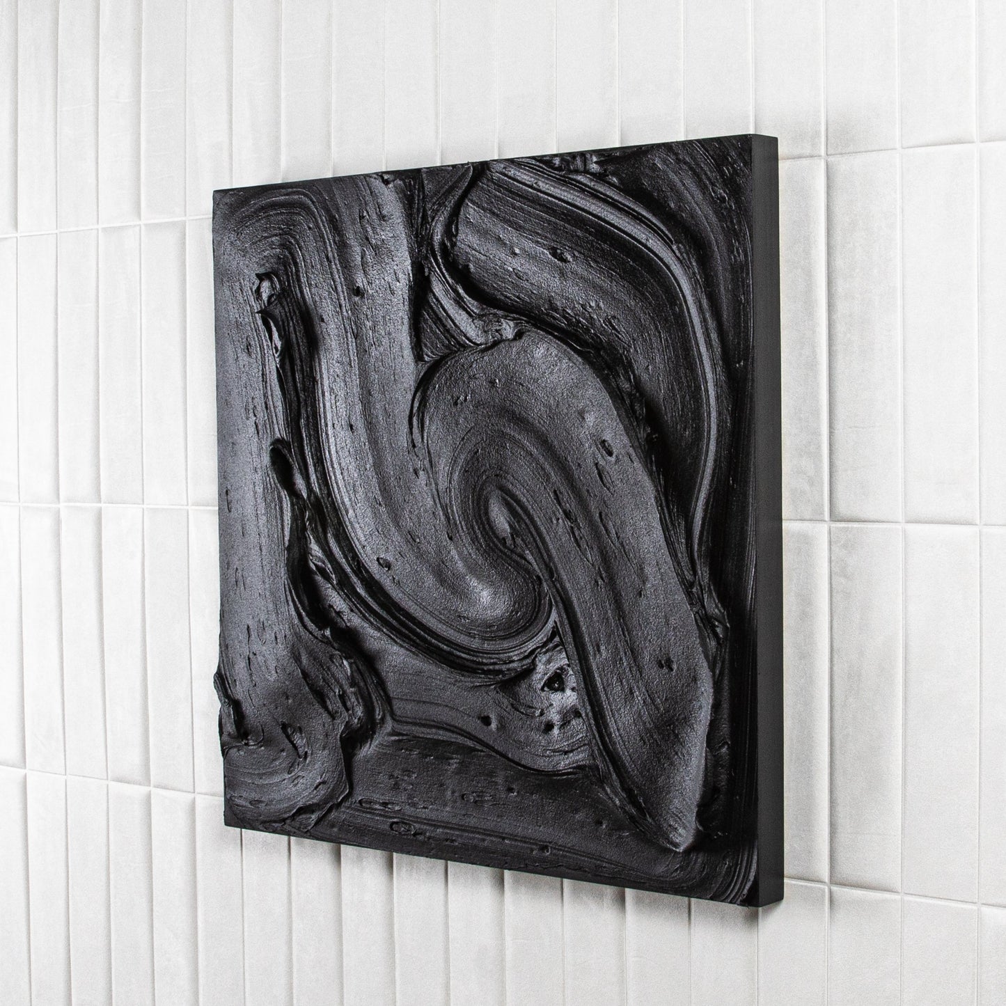 Modern Textural Monochromatic Painting by Michael Allen