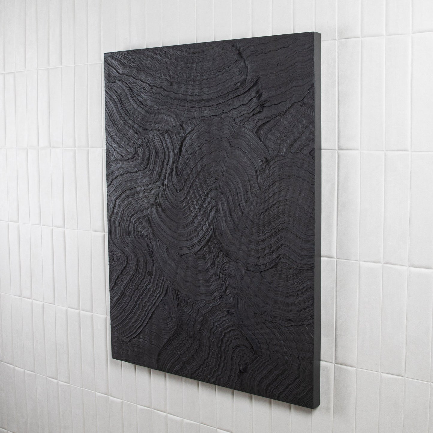 Modern Textural Monochromatic Painting by Michael Allen