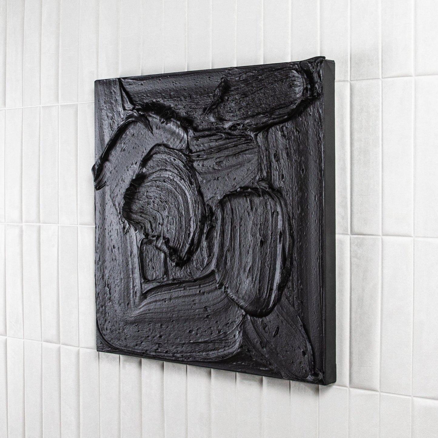 Modern Textural Monochromatic Painting by Michael Allen