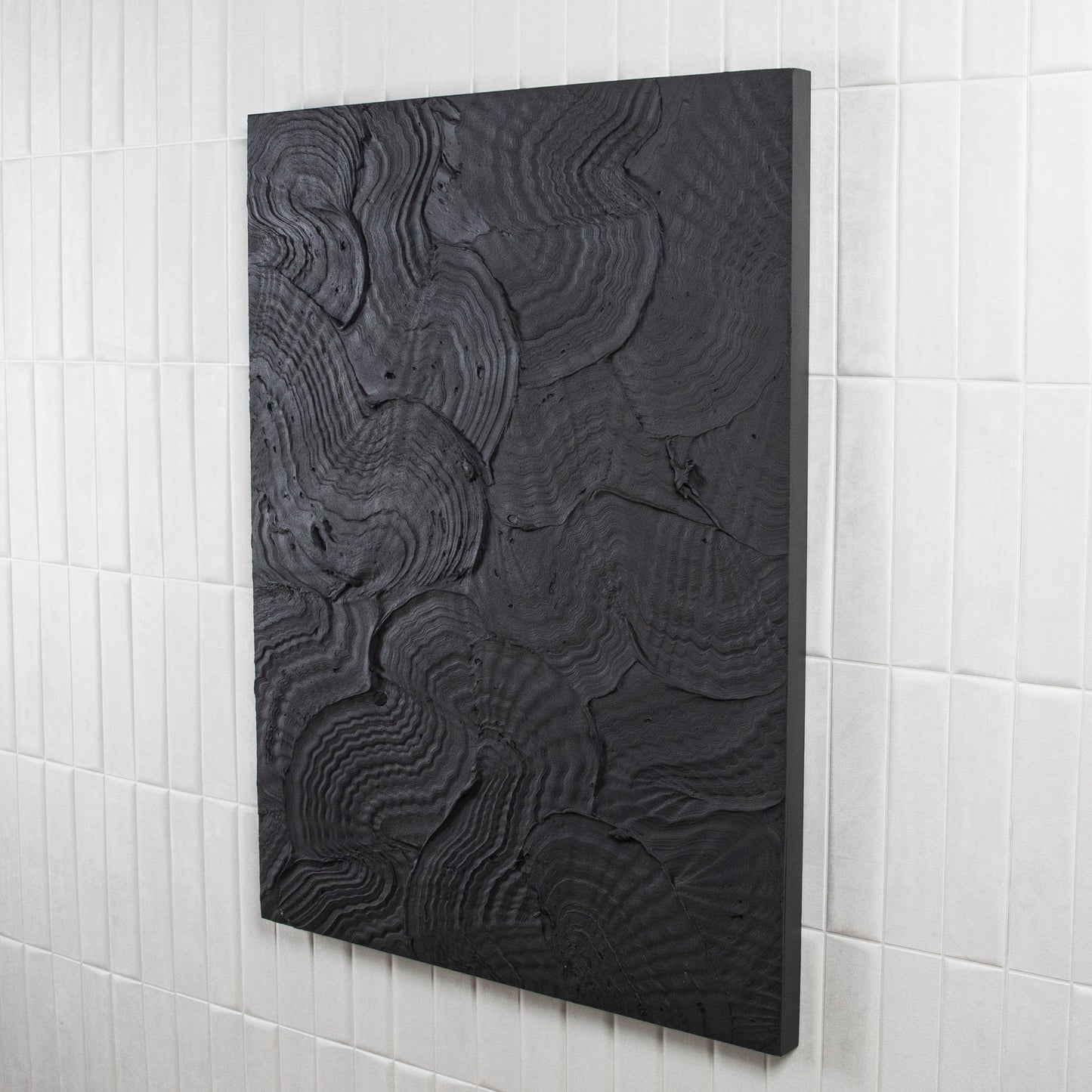 Modern Textural Monochromatic Painting by Michael Allen