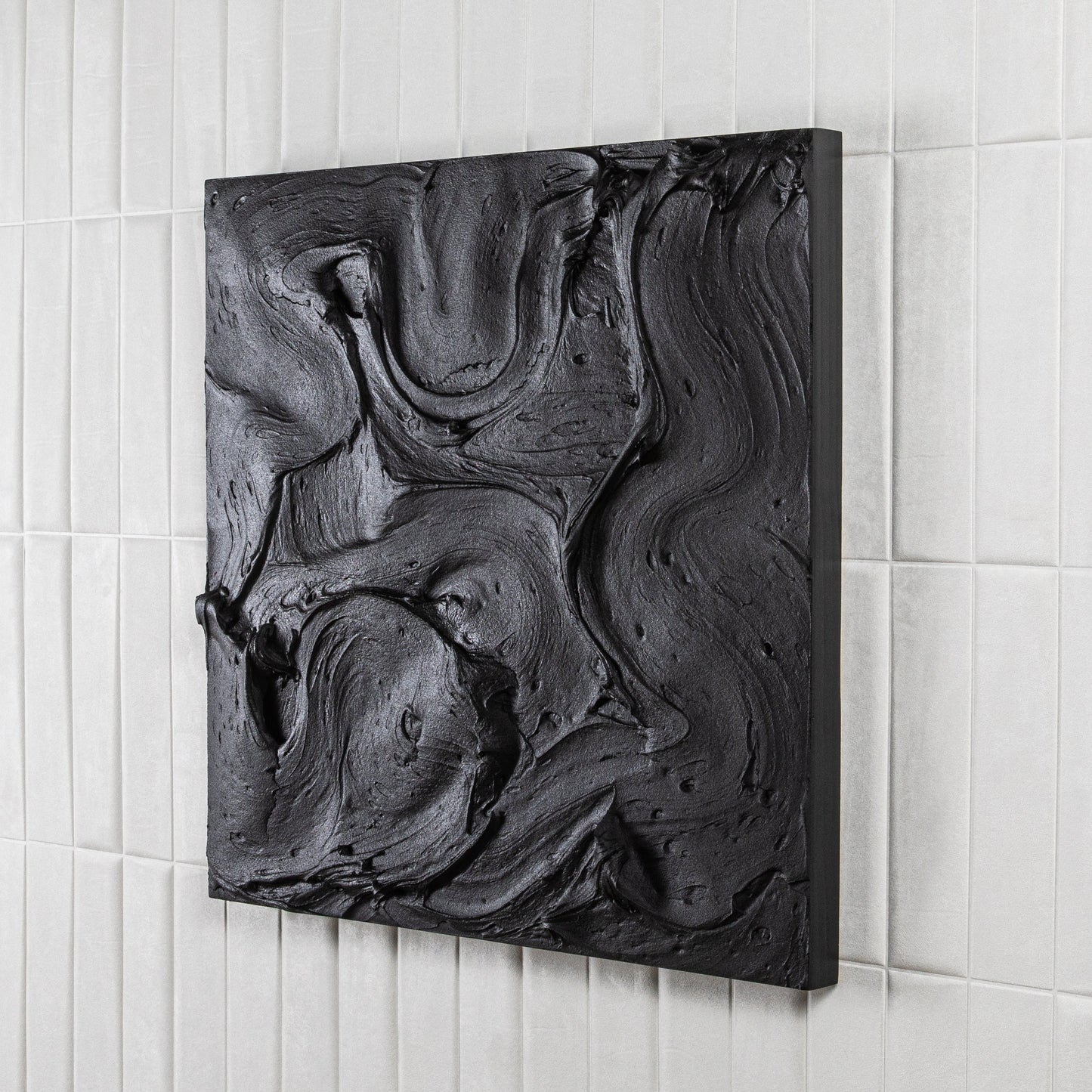 Modern Textural Monochromatic Painting by Michael Allen