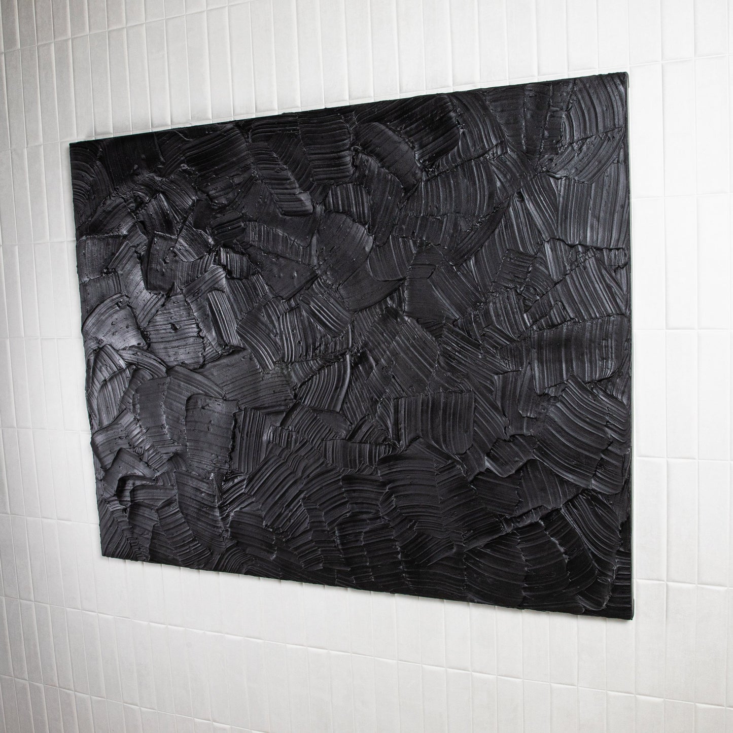 Modern Textural Monochromatic Painting by Michael Allen