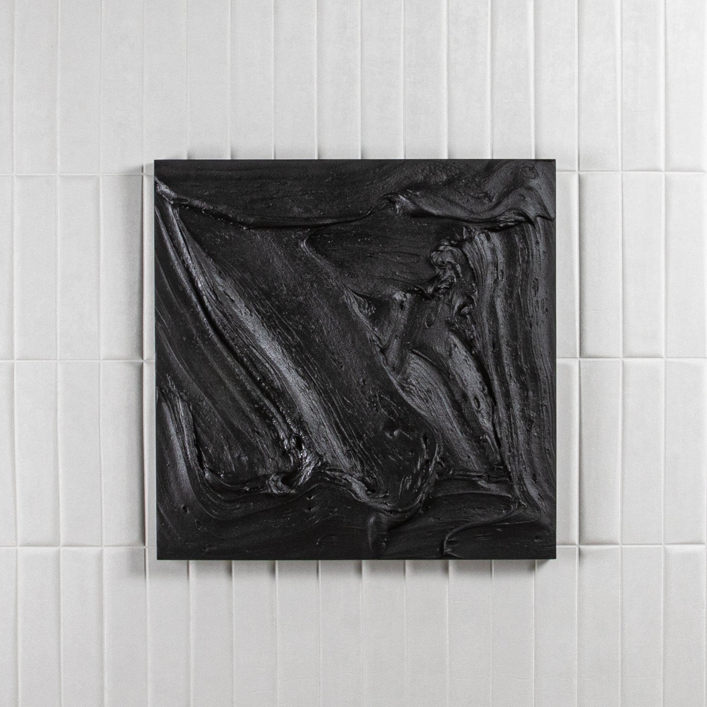 Modern Textural Monochromatic Painting by Michael Allen