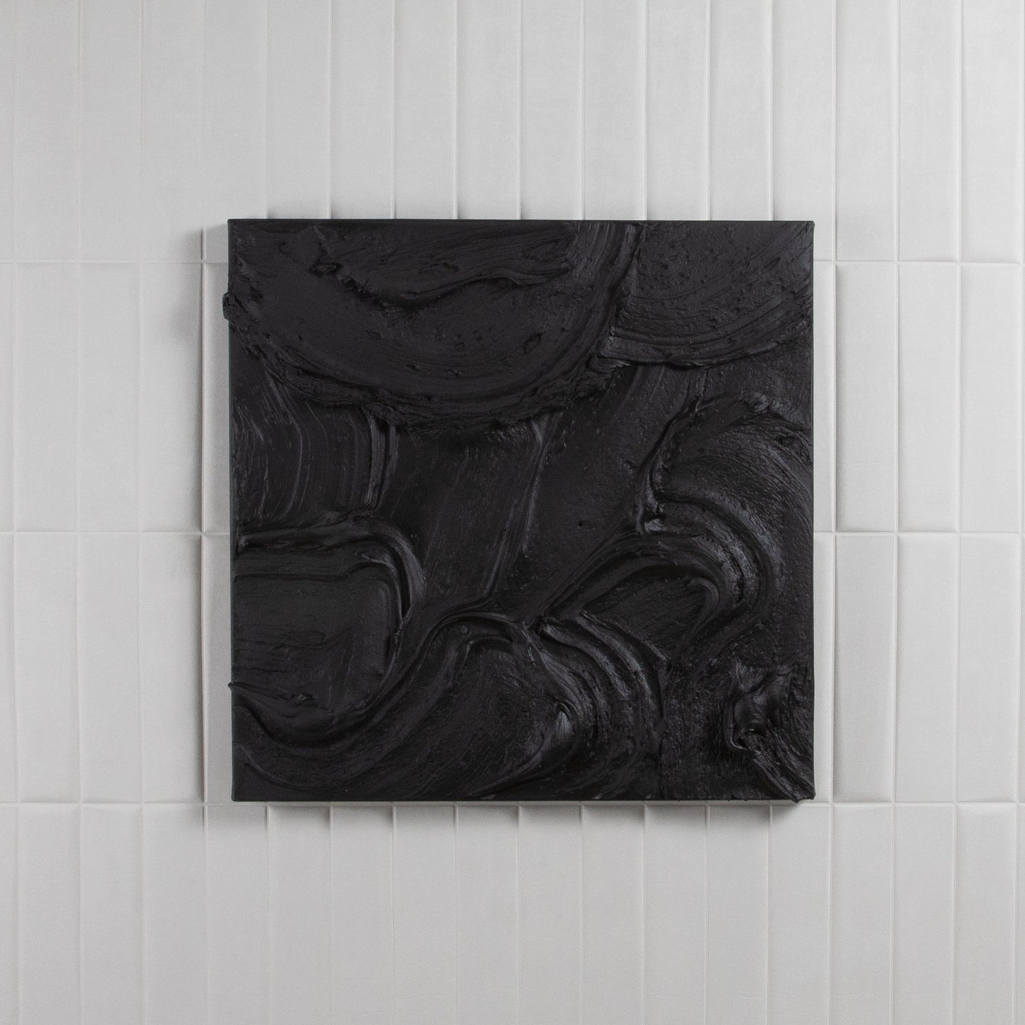 Modern Textural Monochromatic Painting by Michael Allen