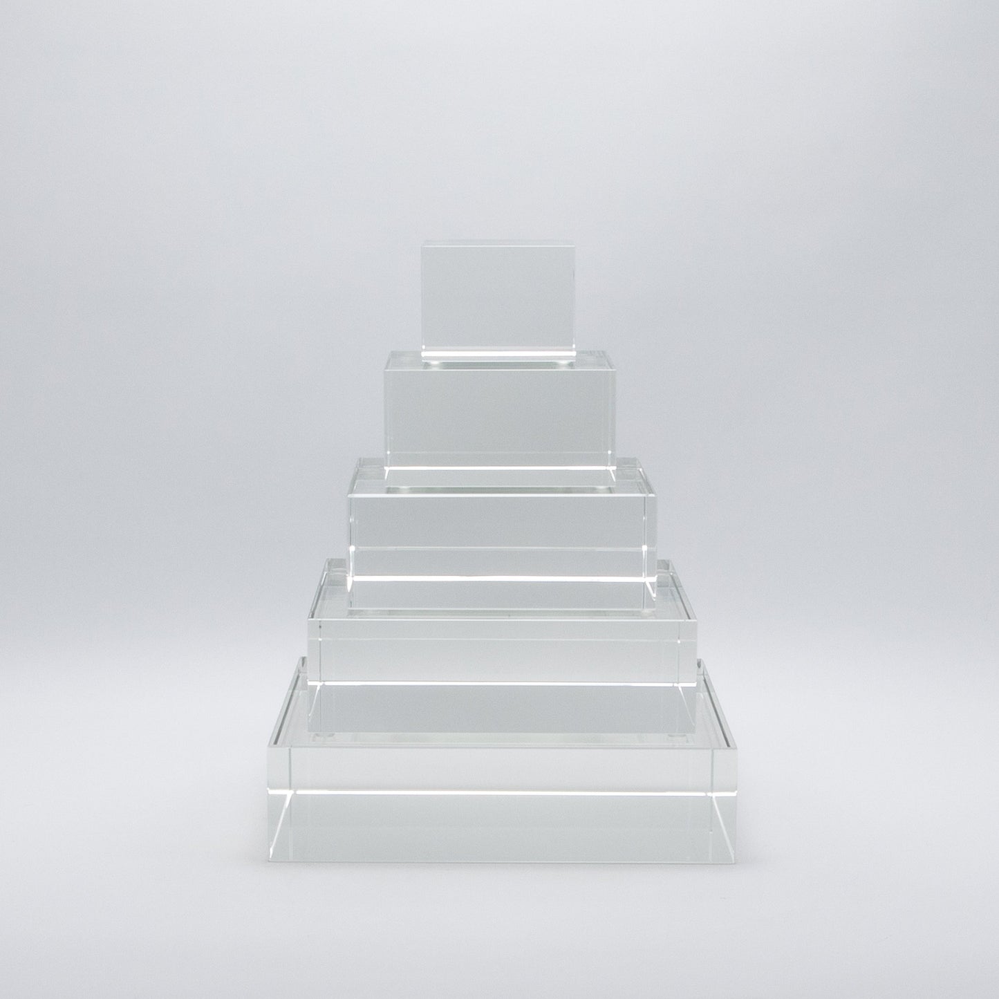Clear Crystal Glass Base Riser by KA Glass