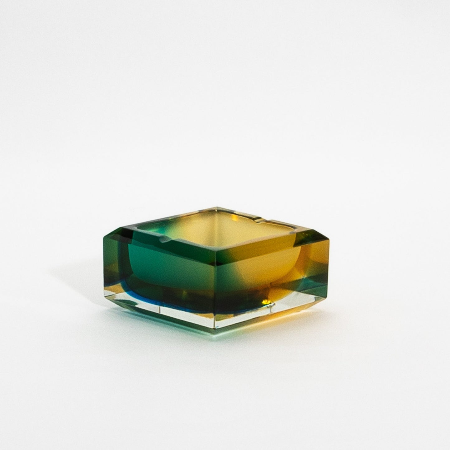 Murano Ashtray in Green, Blue and Amber