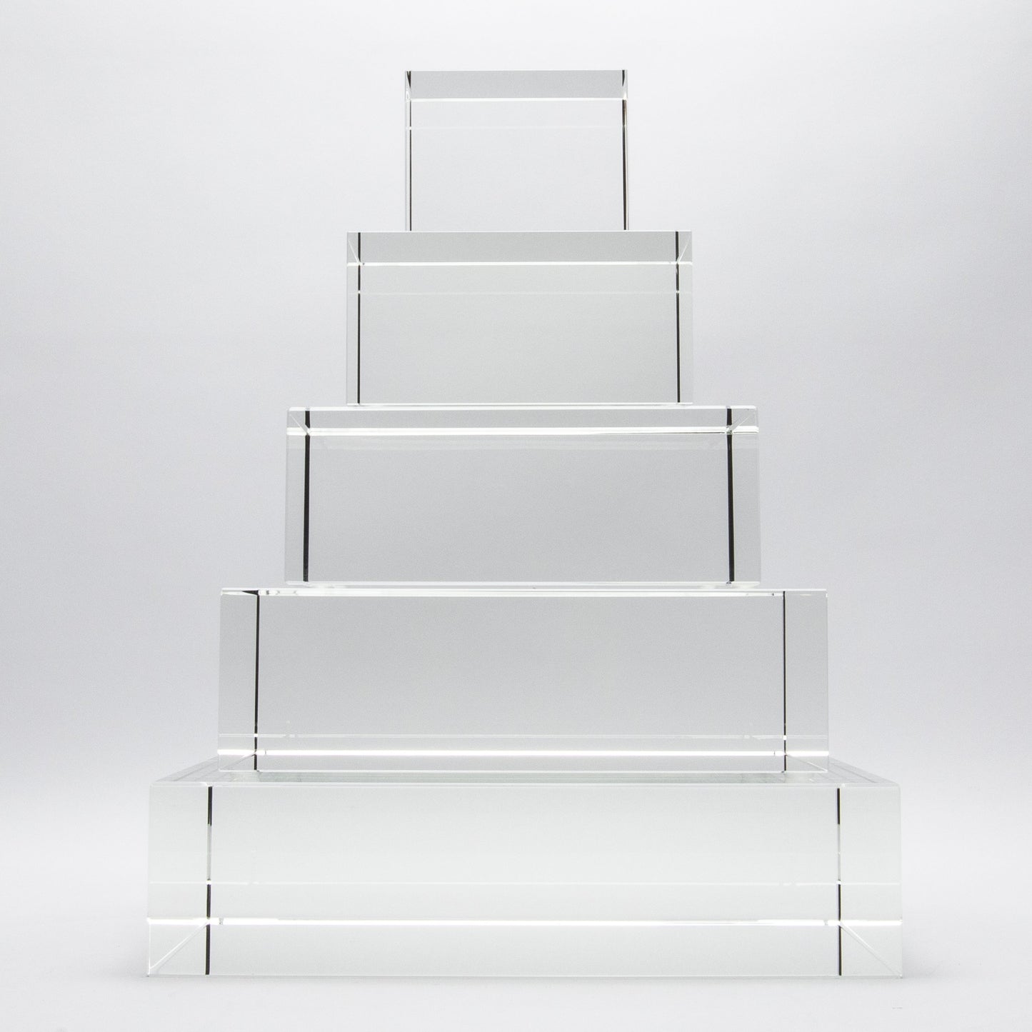 Clear Crystal Glass Base Riser by KA Glass