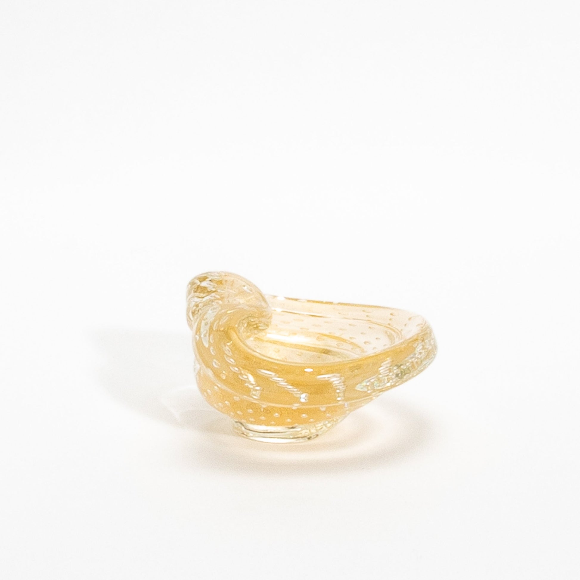 Murano Dish with 24-Karat Gold Flecks and Bullicante Detailing