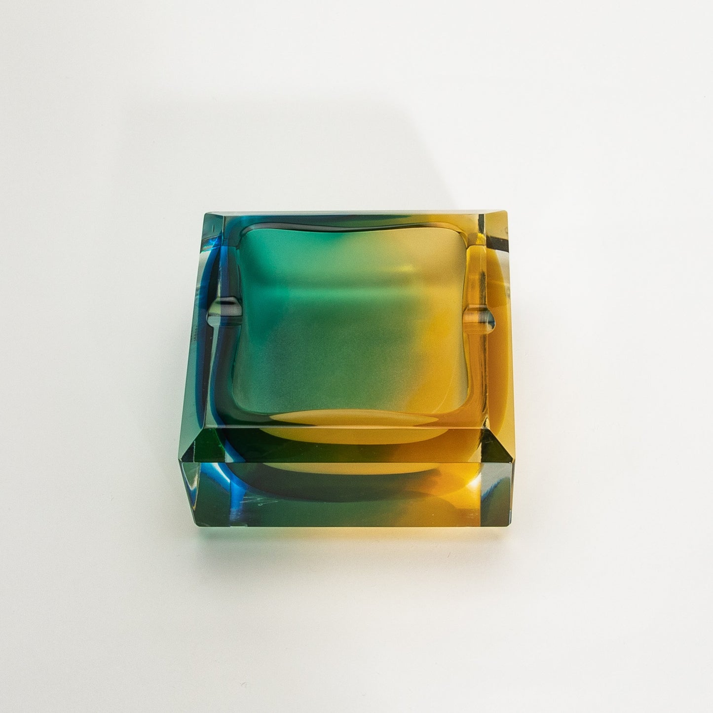 Murano Ashtray in Green, Blue and Amber
