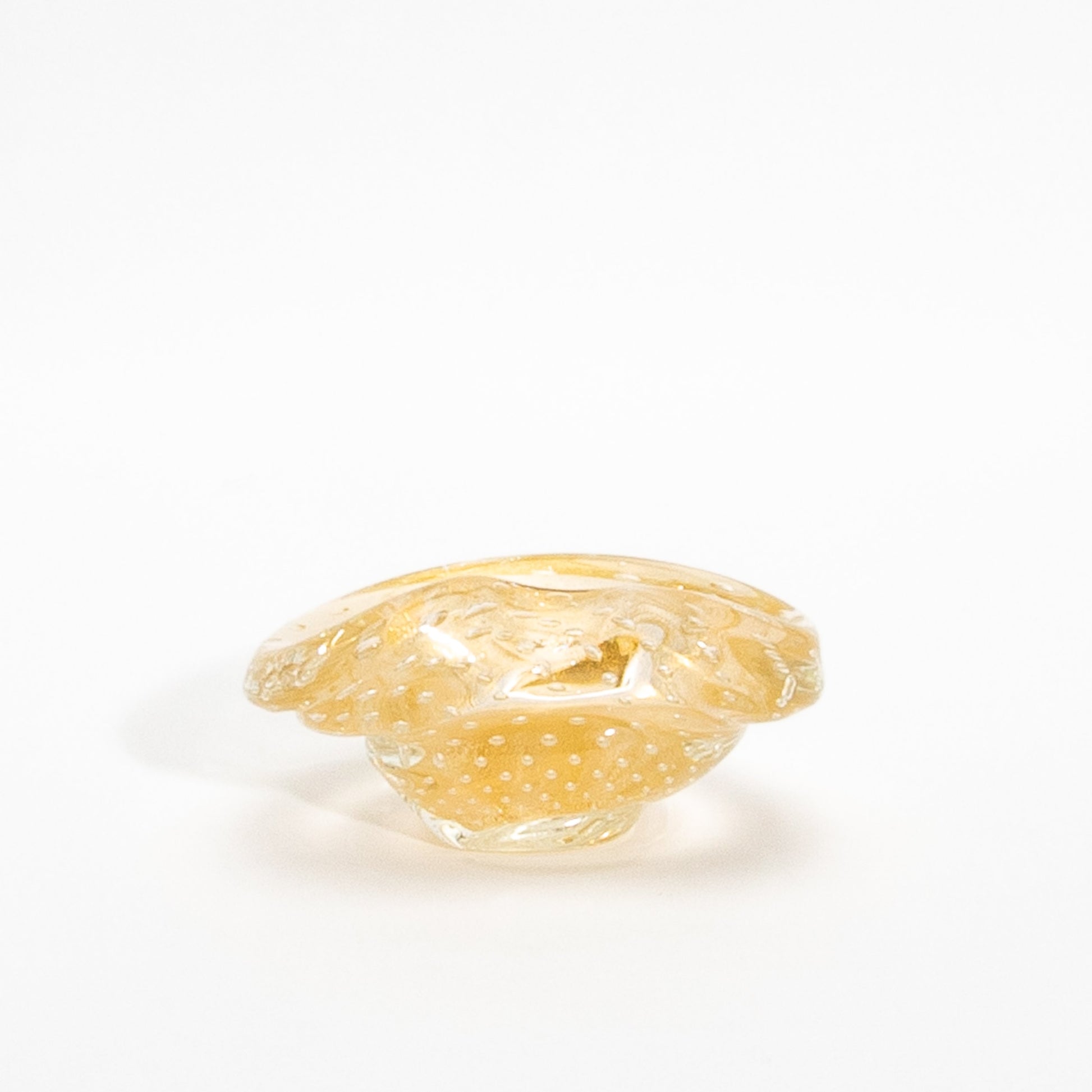 Murano Dish with 24-Karat Gold Flecks and Bullicante Detailing