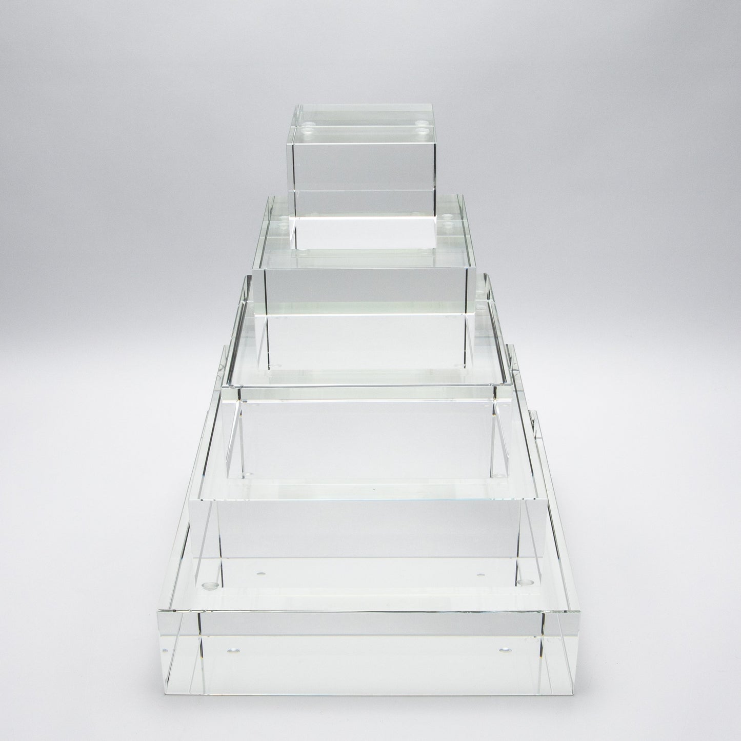 Clear Crystal Glass Base Riser by KA Glass