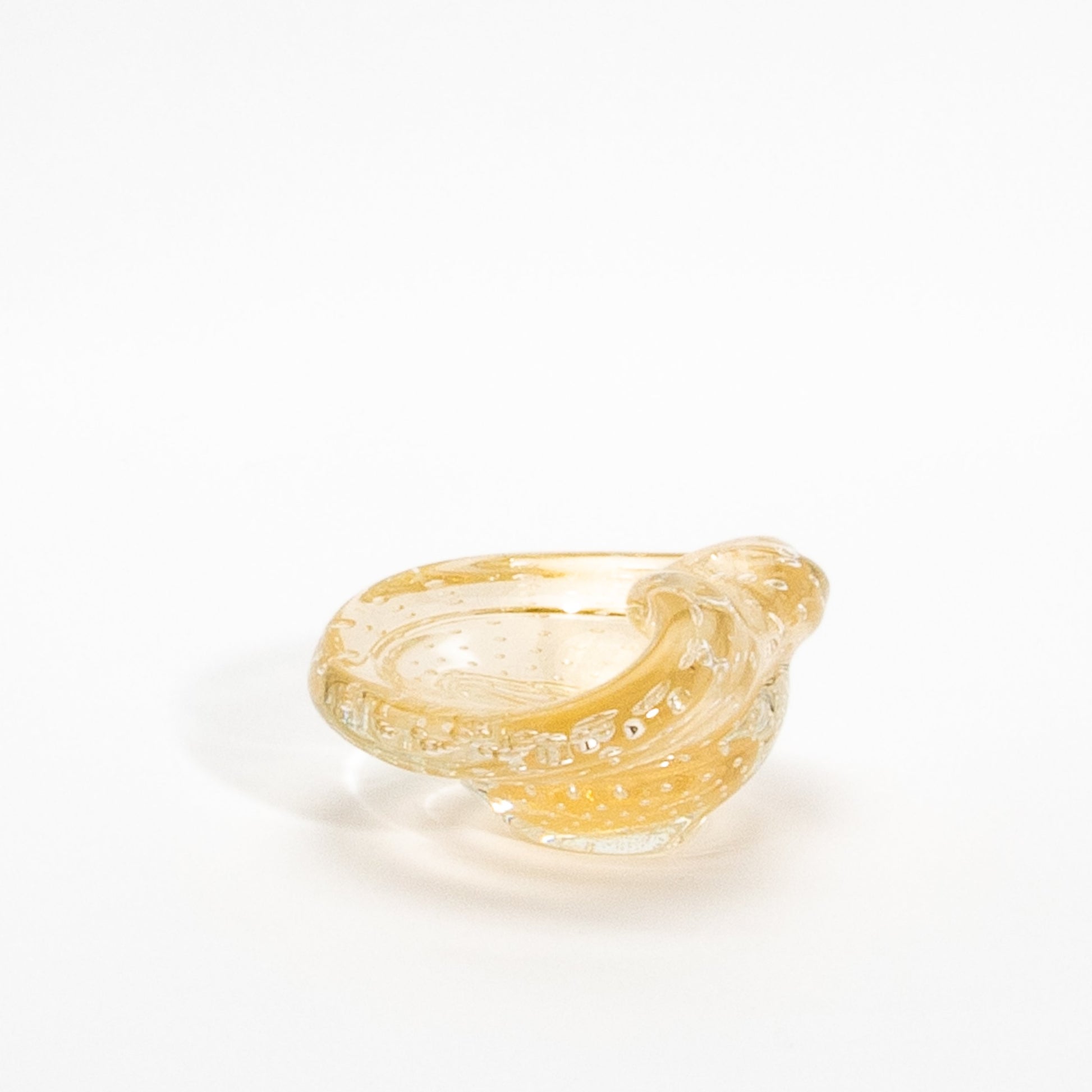 Murano Dish with 24-Karat Gold Flecks and Bullicante Detailing