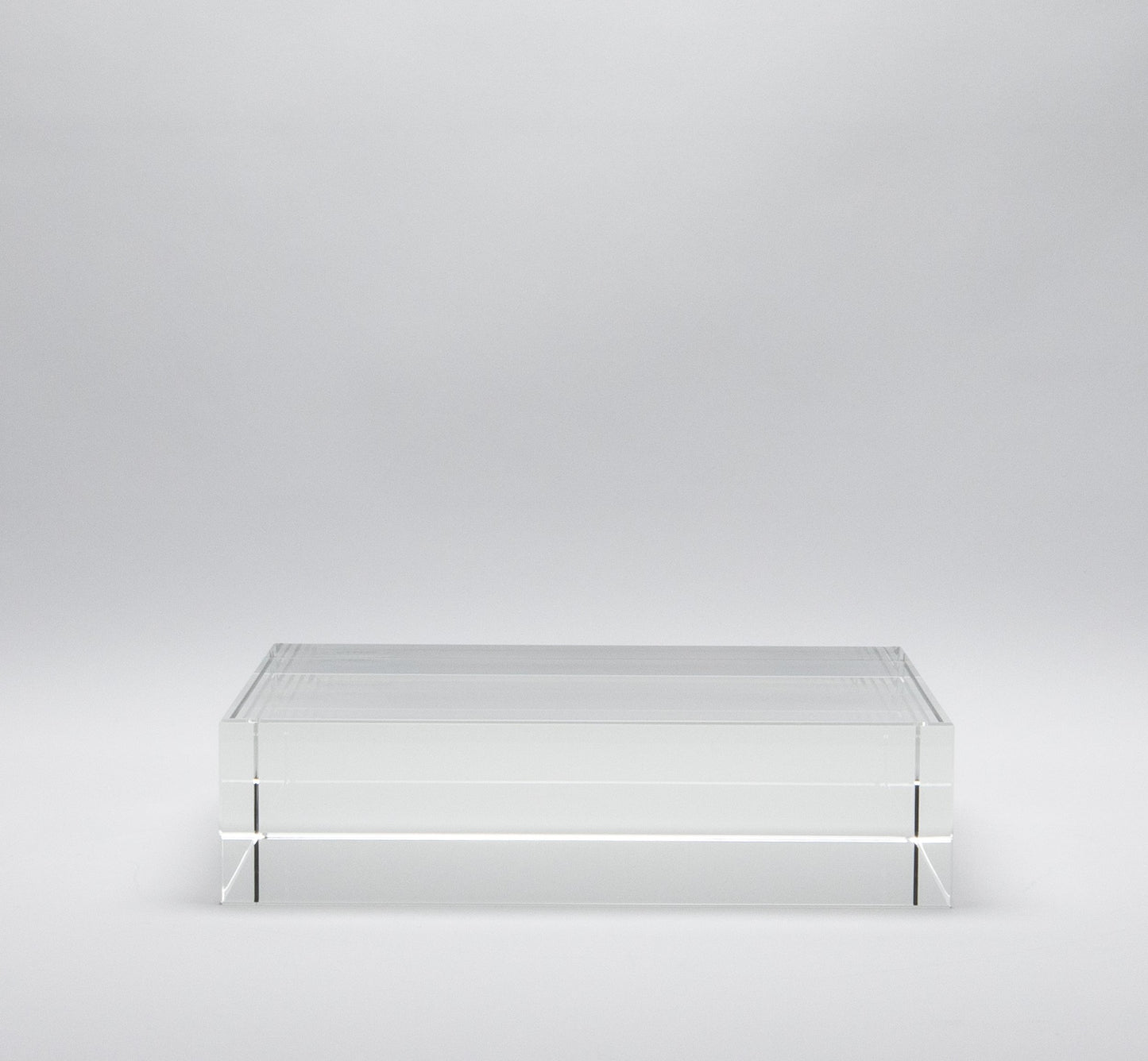Clear Crystal Glass Base Riser by KA Glass
