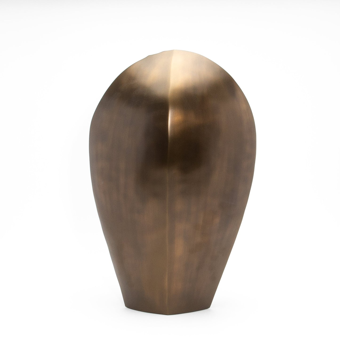 Modern Abstract Sculpture in Bronze Patina Brass by Patrick Coard Paris