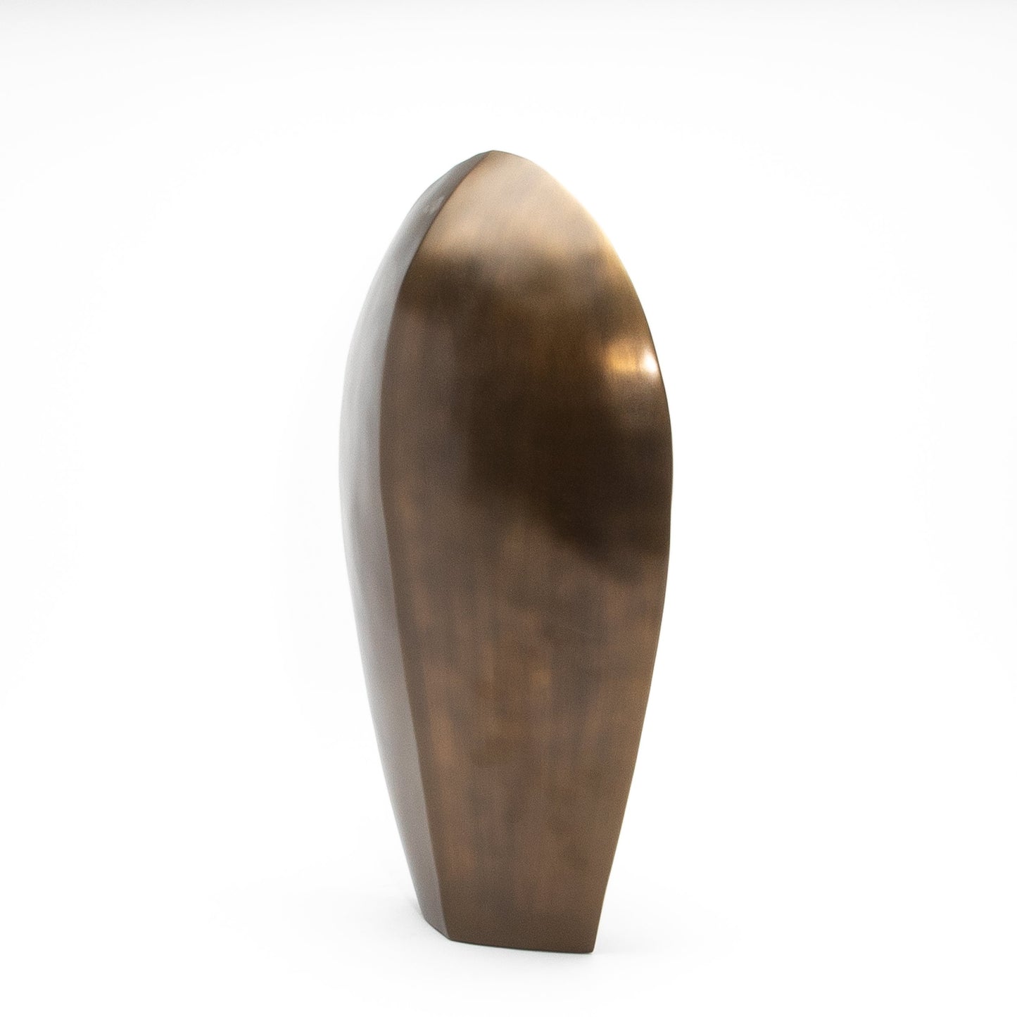 Modern Abstract Sculpture in Bronze Patina Brass by Patrick Coard Paris