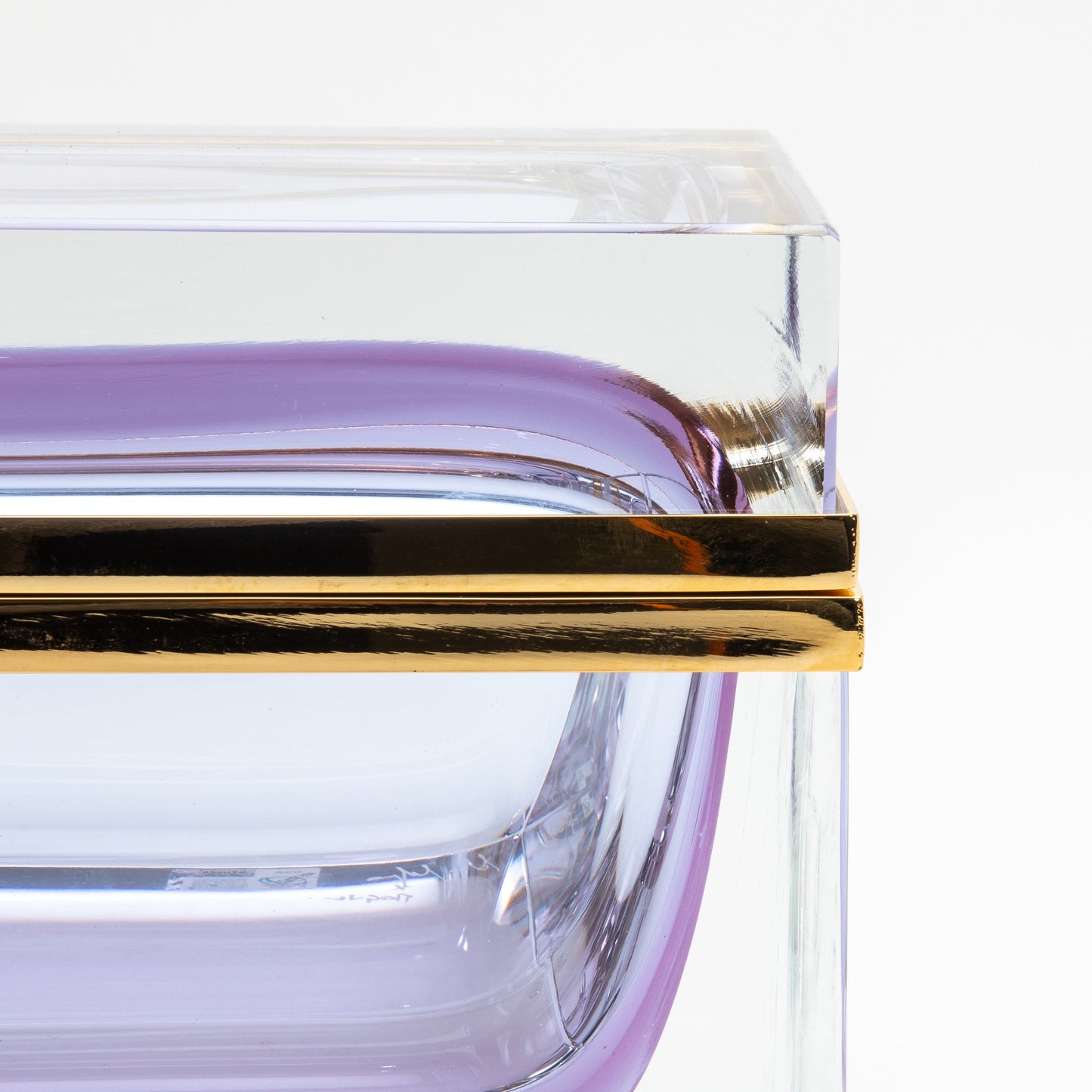 Murano Box with Brass Fittings in Alexandrite
