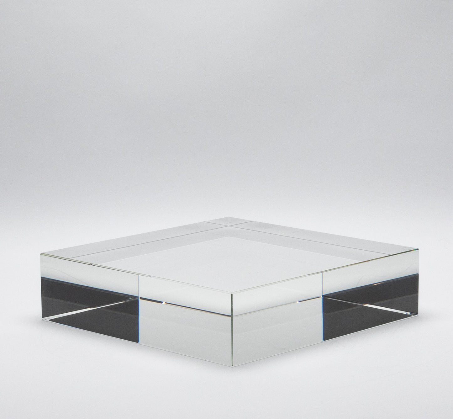 Clear Crystal Glass Base Riser by KA Glass