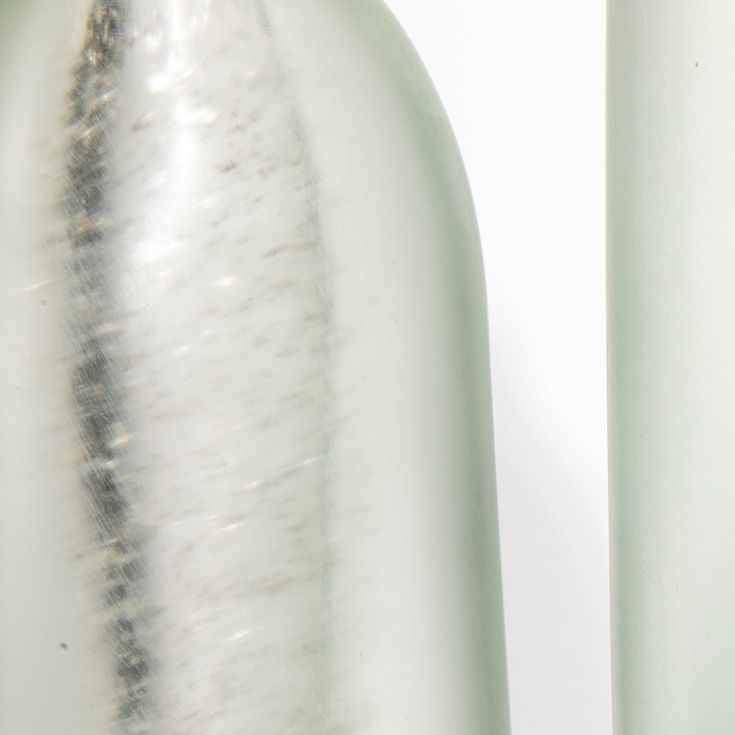 Set of 3 Murano Voda Vases / Bottles in Frosted Silver