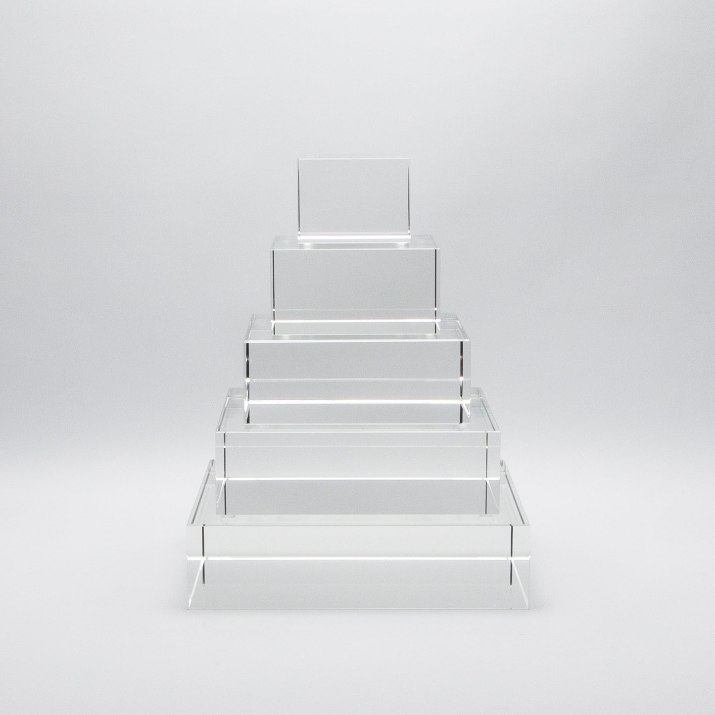 Clear Crystal Glass Base Riser by KA Glass