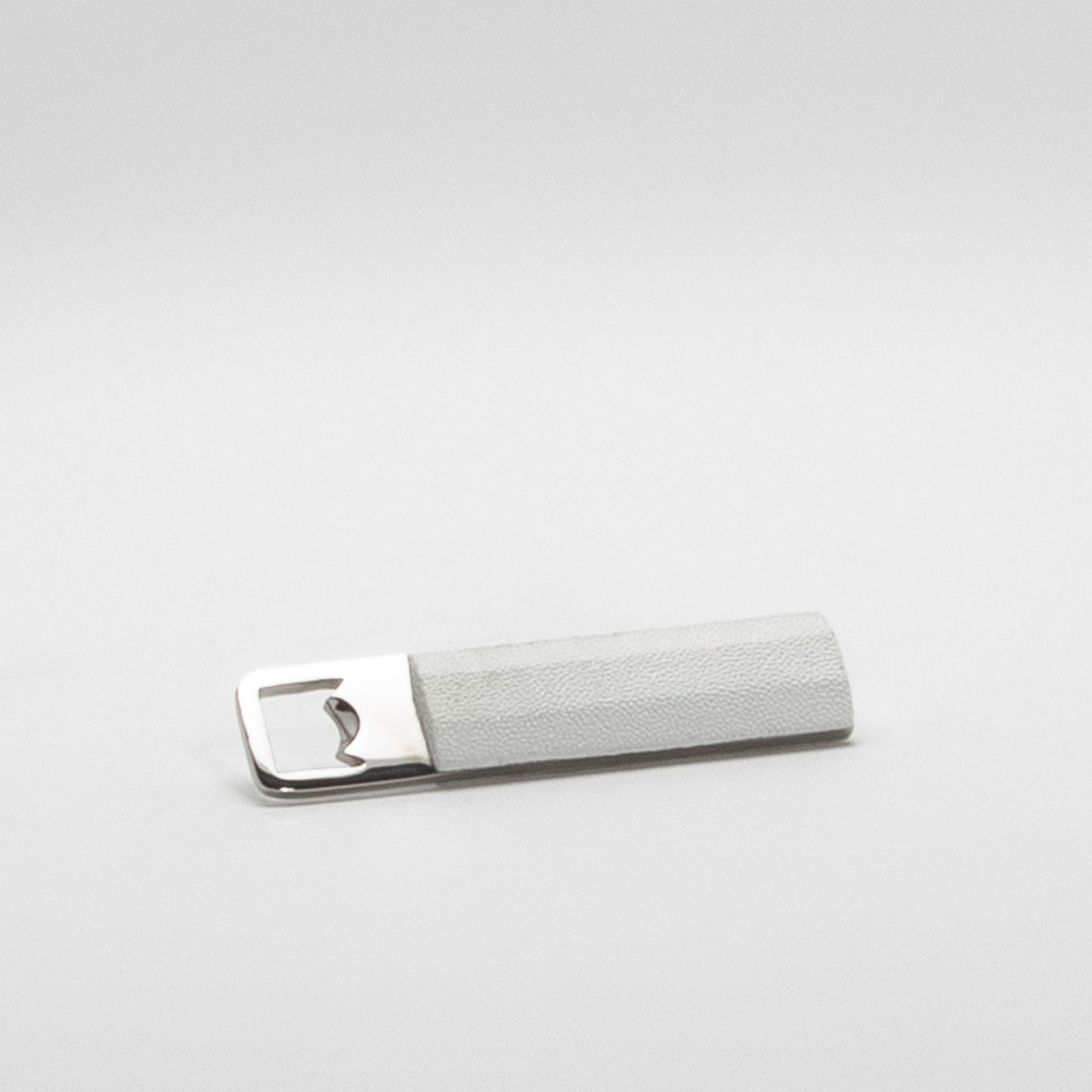 Bottle Opener in White Shagreen with Stainless Steel by KIFU Paris