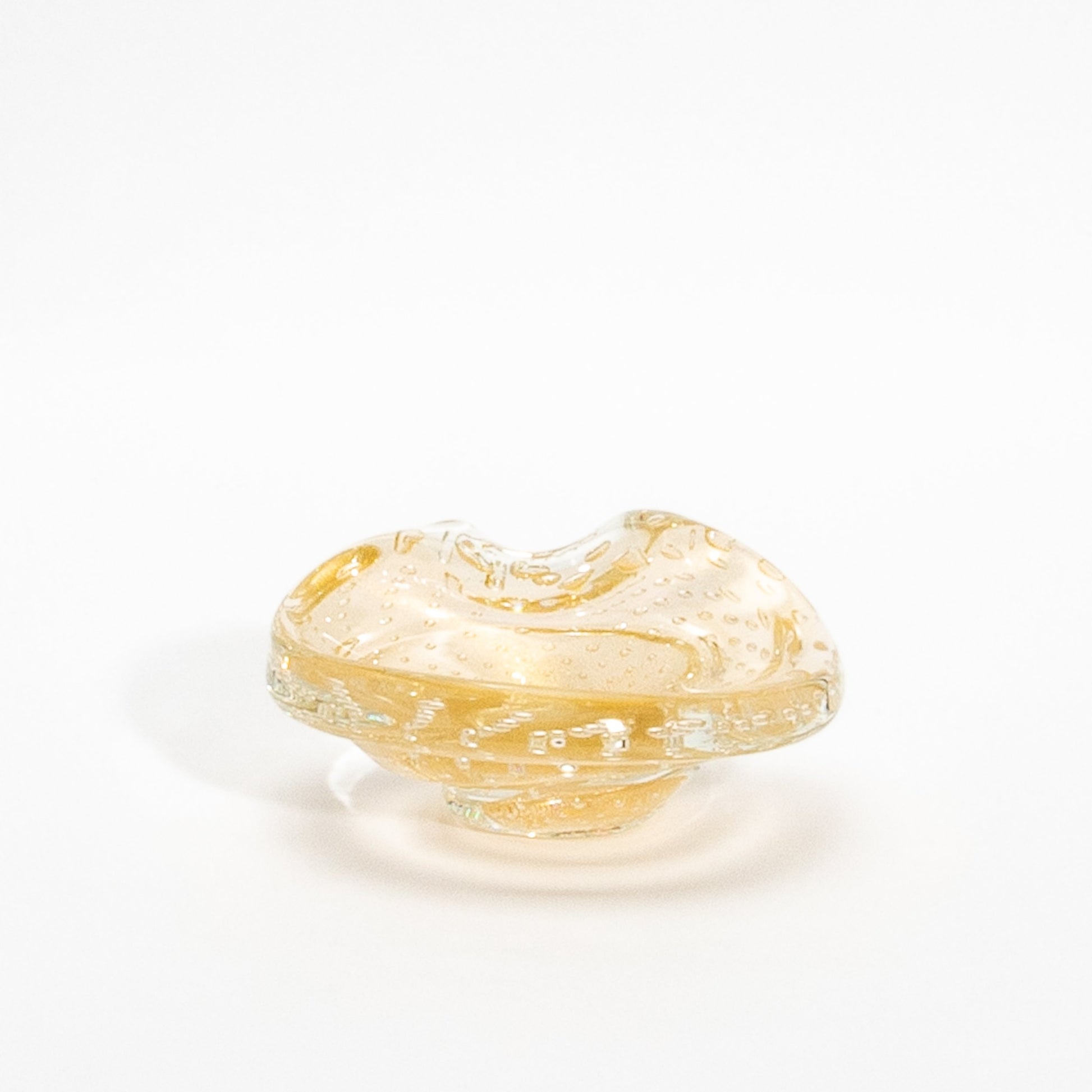 Murano Dish with 24-Karat Gold Flecks and Bullicante Detailing