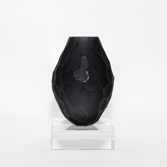 Clear Crystal Glass Base Riser by KA Glass